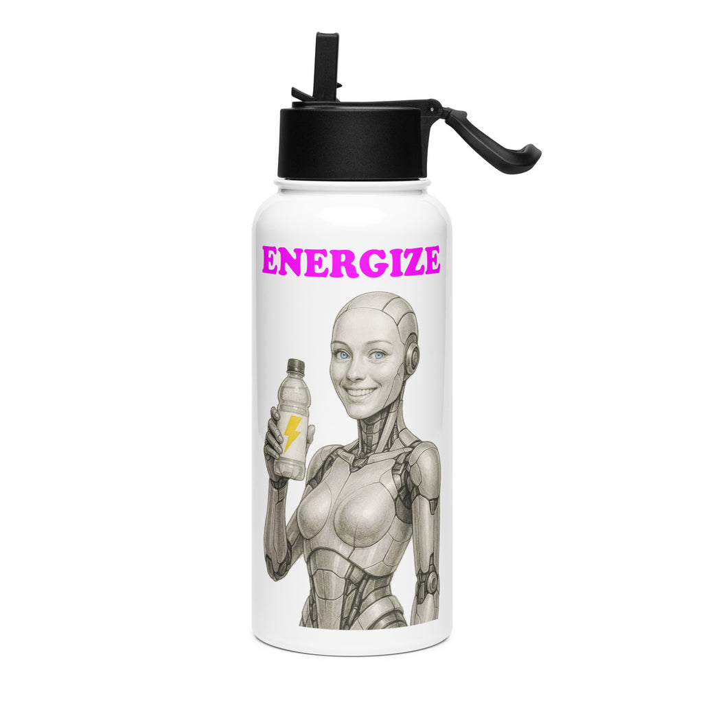 Metal Android Woman Energize Bottle