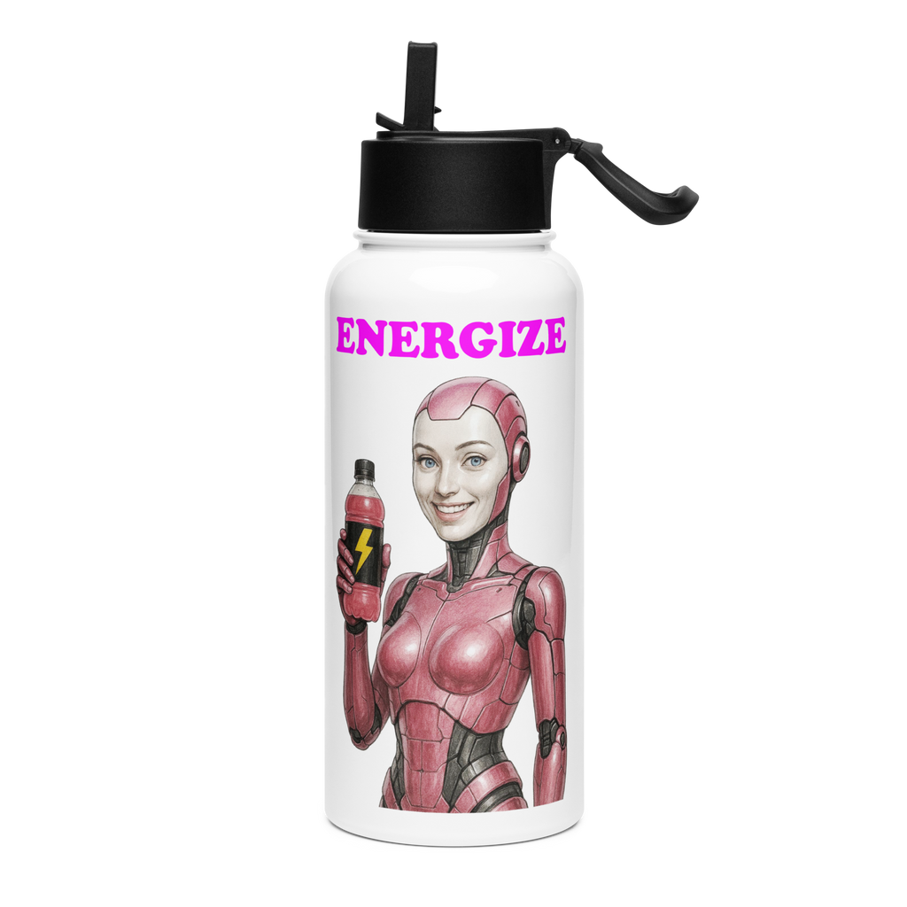 Pink Android Woman Energize Bottle