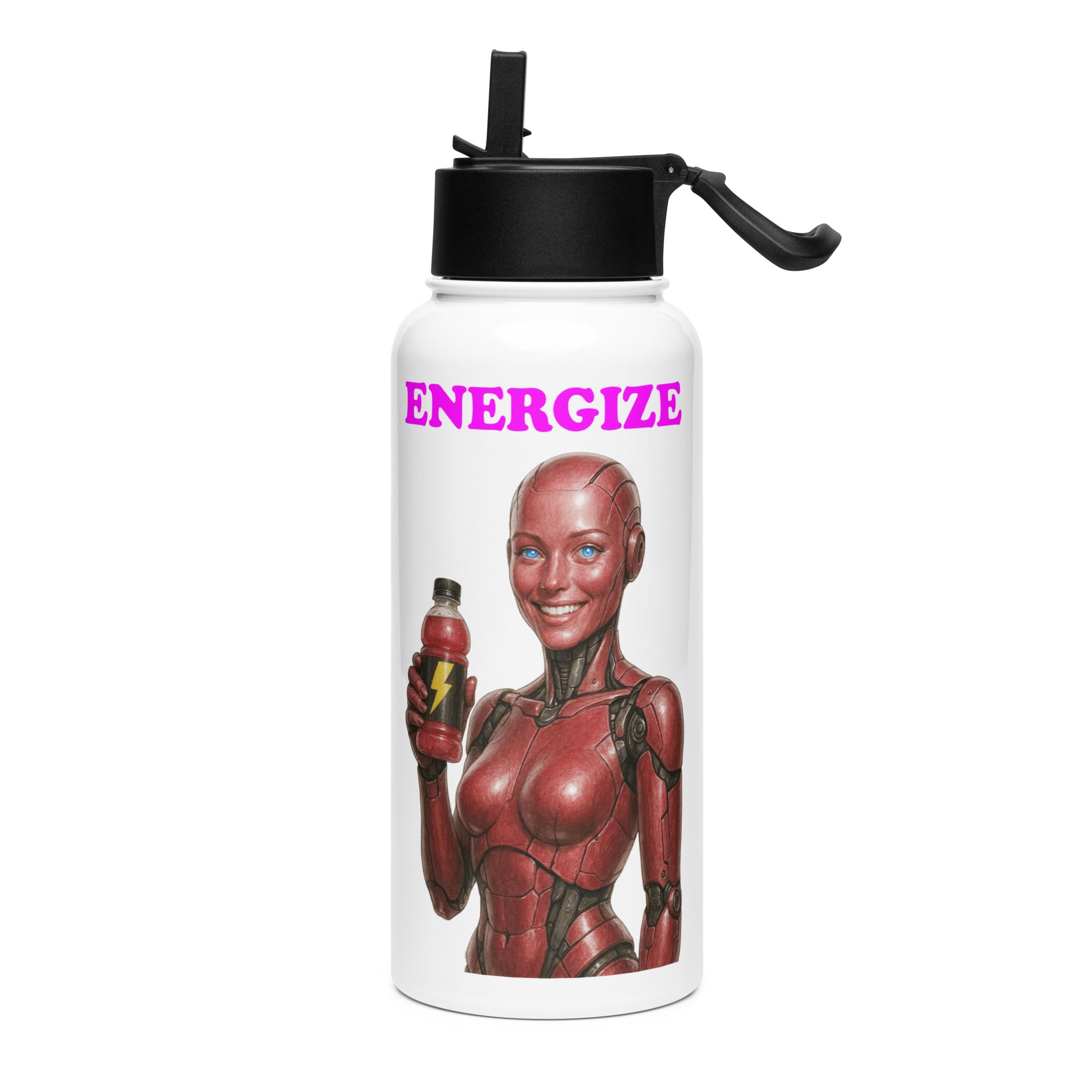 Raspberry Android Woman Energize Bottle