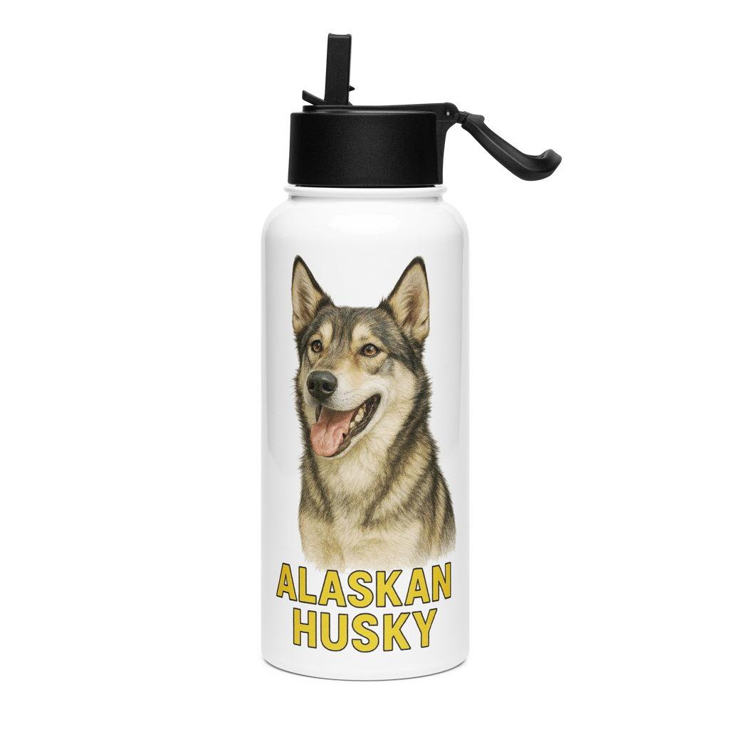 Alaskan Husky Water Bottle