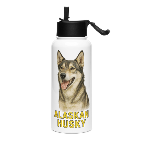 Alaskan Husky Water Bottle