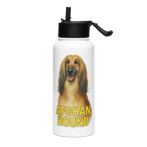 Afghan Hound Water Bottle