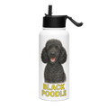 Black Poodle Water Bottle