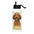 Brown Poodle Water Bottle
