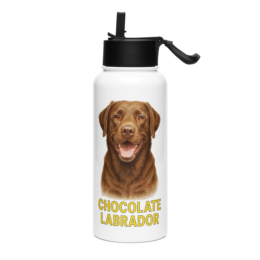 Chocolate Labrador Water Bottle