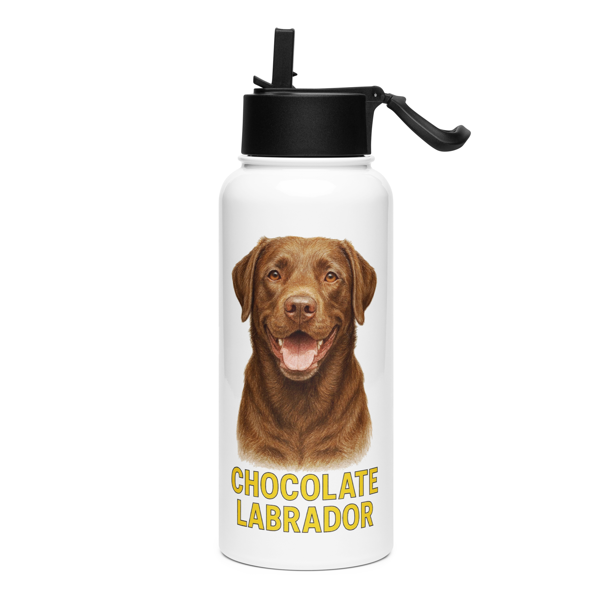 Chocolate Labrador Water Bottle