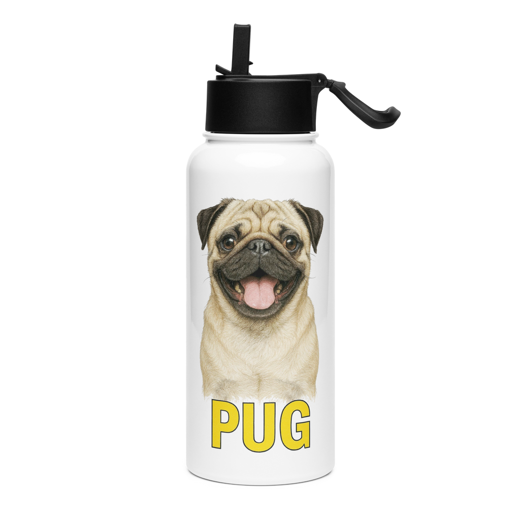 Pug Water Bottle