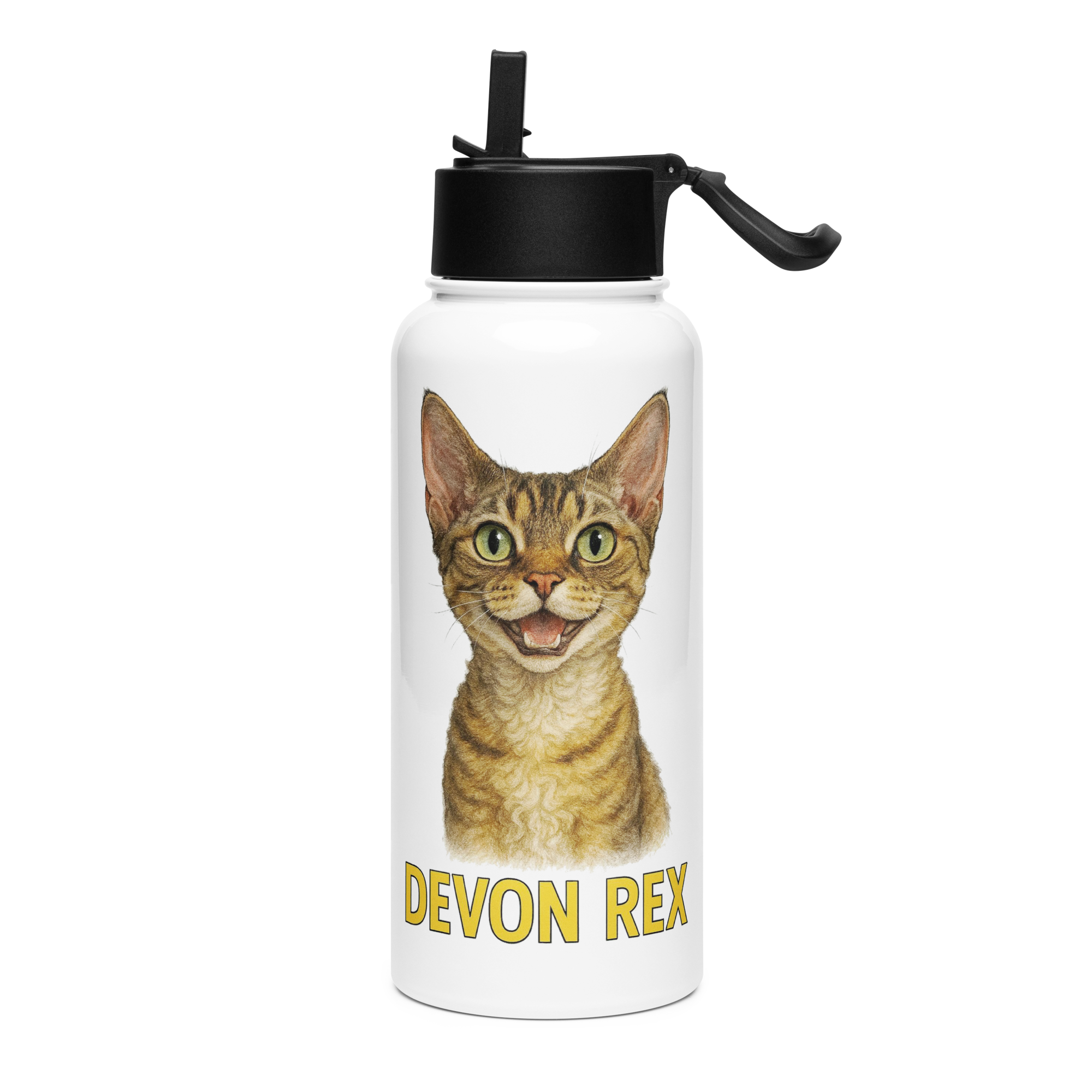 Devon Rex Cat Water Bottle