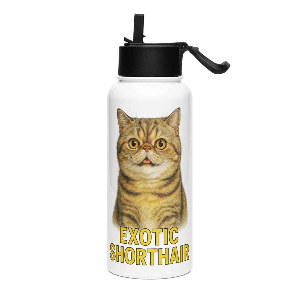 Exotic Shorthair Cat Water Bottle