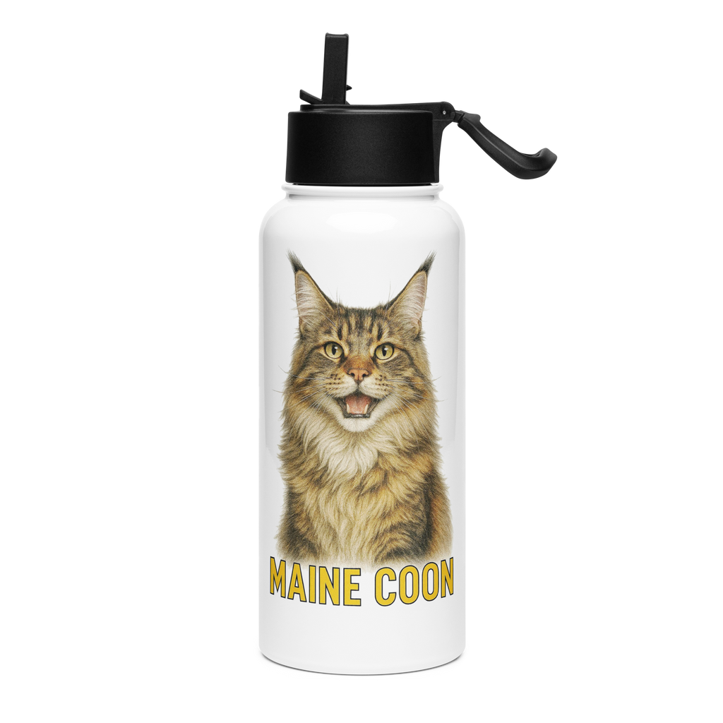 Maine Coon Cat Water Bottle