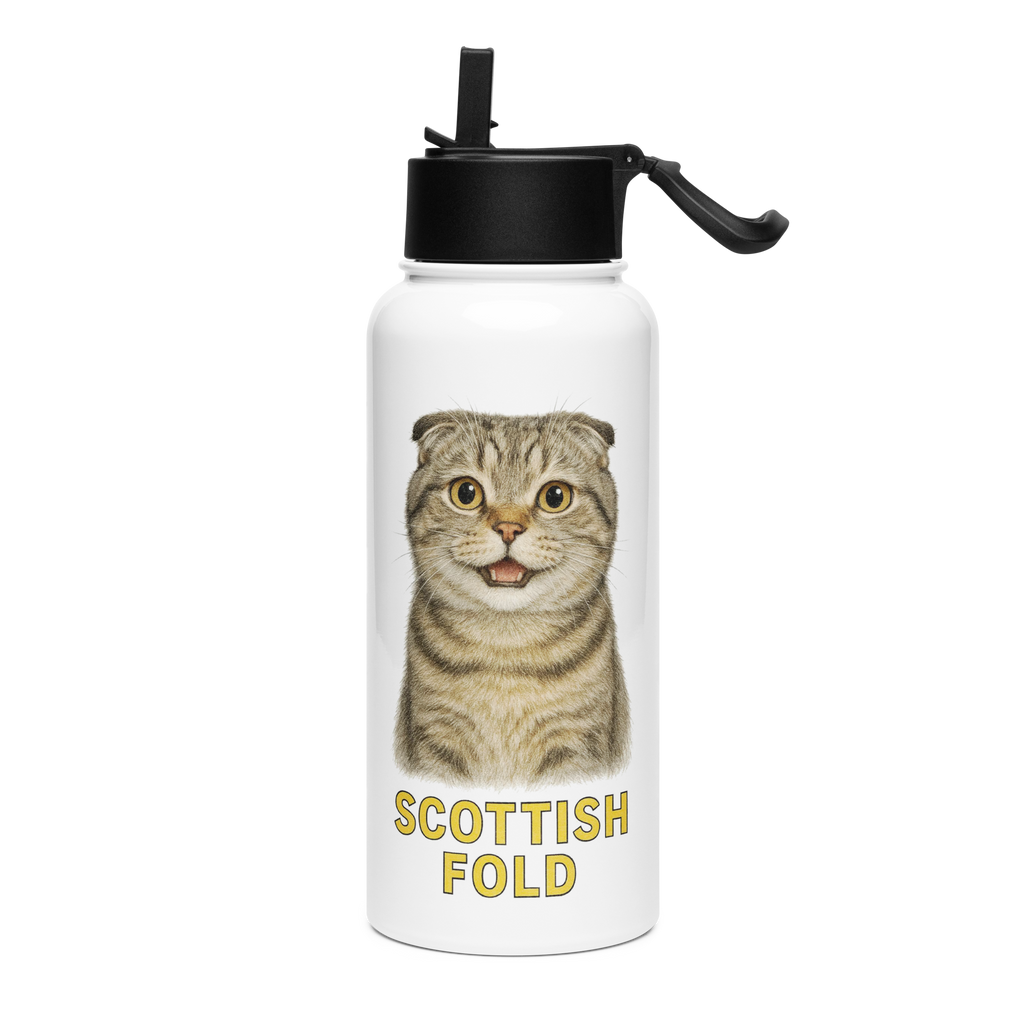 Scottish Fold Cat Water Bottle
