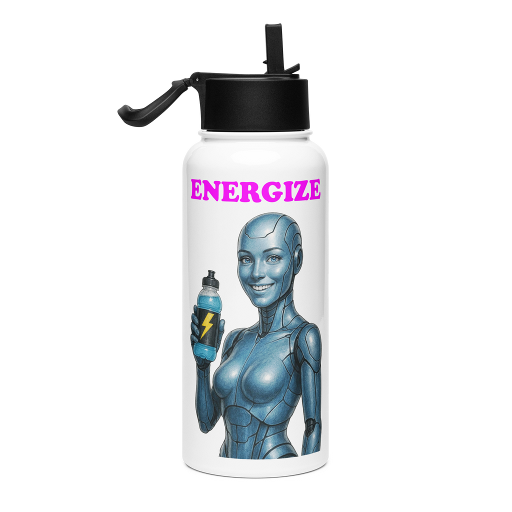 Blue Android Woman Energize Bottle