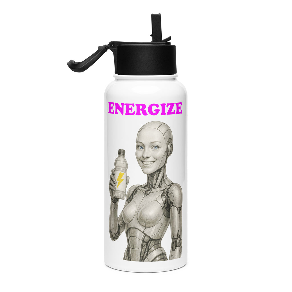 Metal Android Woman Energize Bottle