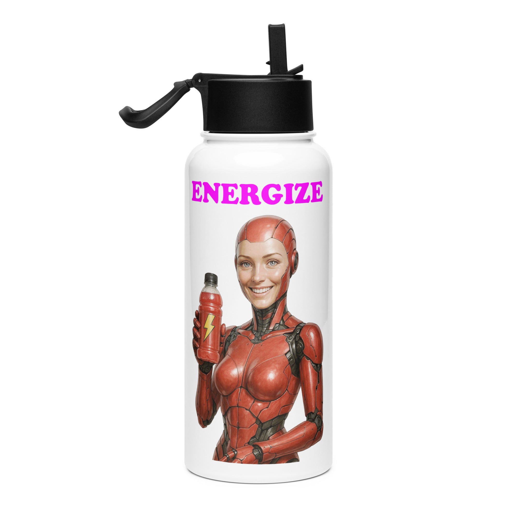 Strawberry Android Woman Energize Bottle