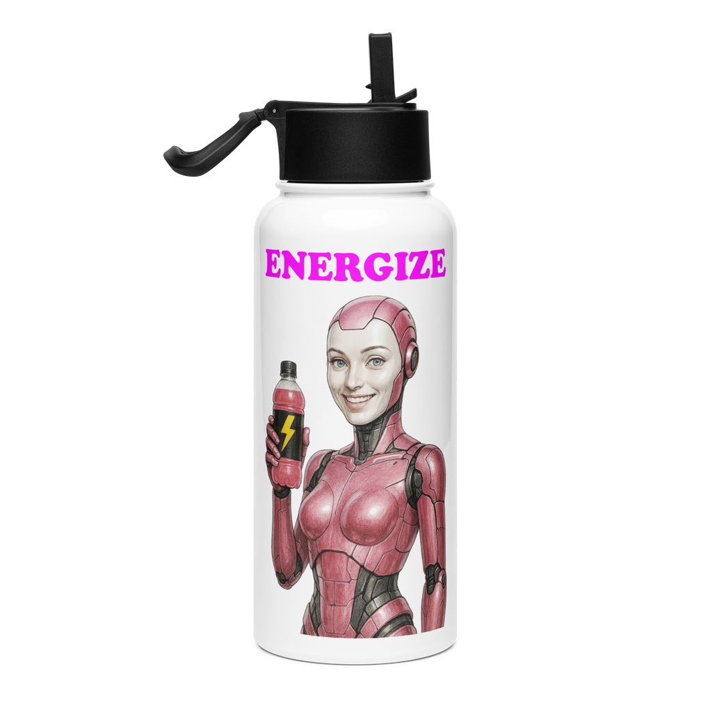Pink Android Woman Energize Bottle