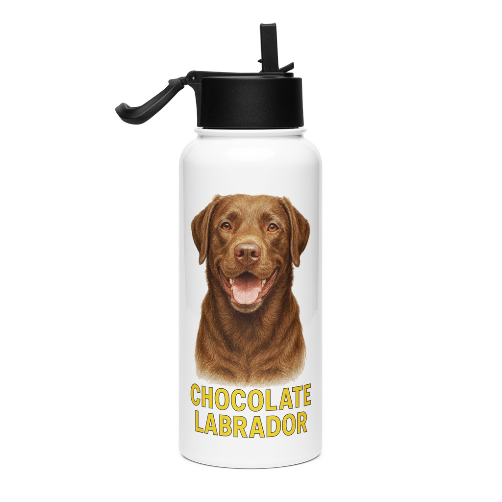 Chocolate Labrador Water Bottle