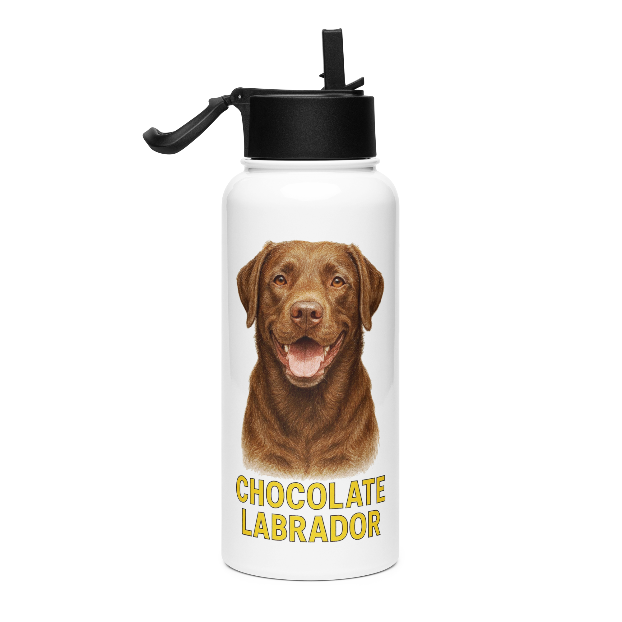 Chocolate Labrador Water Bottle