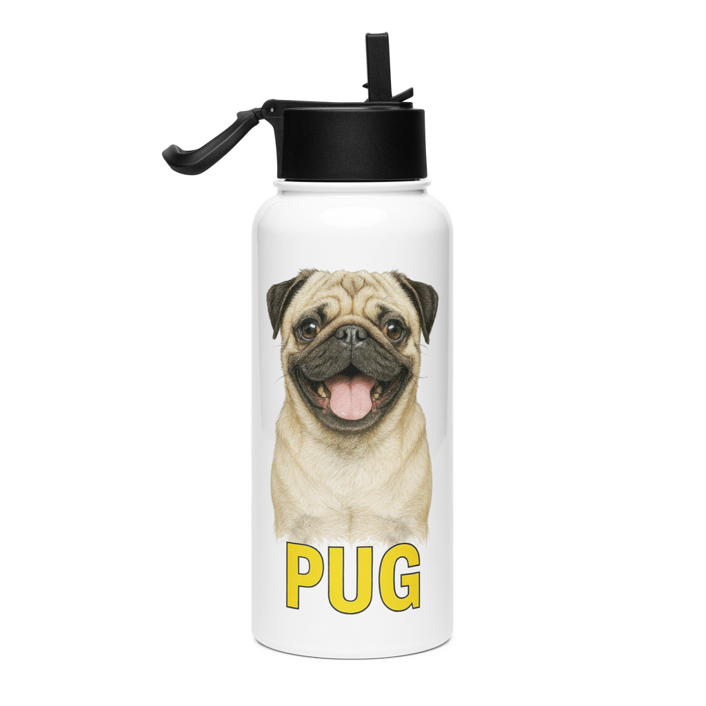Pug Water Bottle