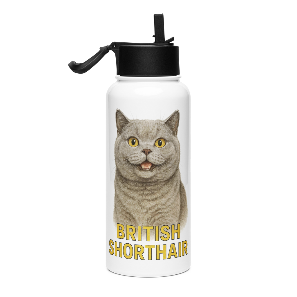 British Shorthair Cat Water bottle