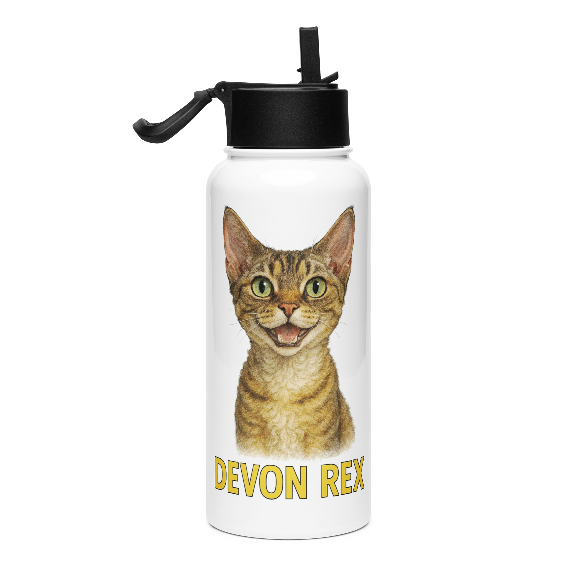 Devon Rex Cat Water Bottle