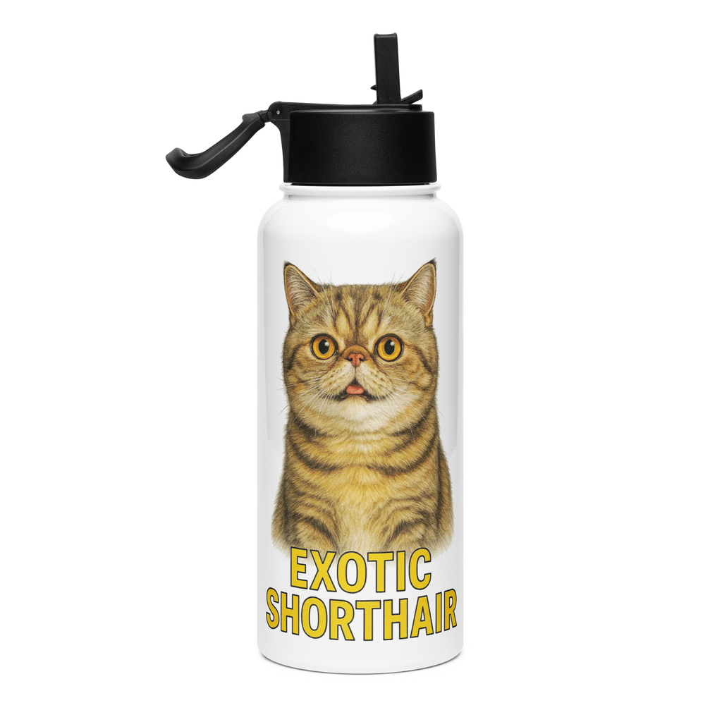 Exotic Shorthair Cat Water Bottle