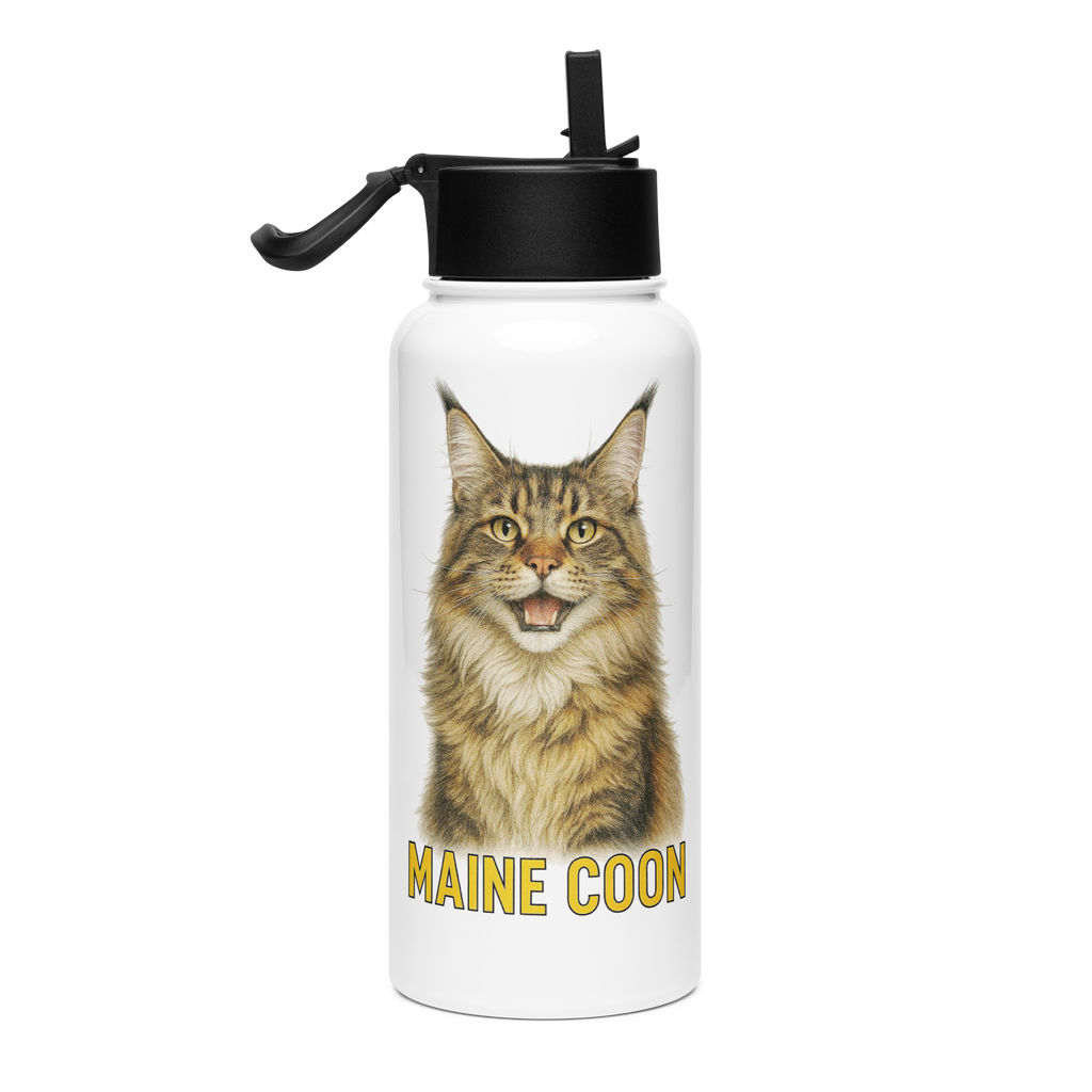 Maine Coon Cat Water Bottle