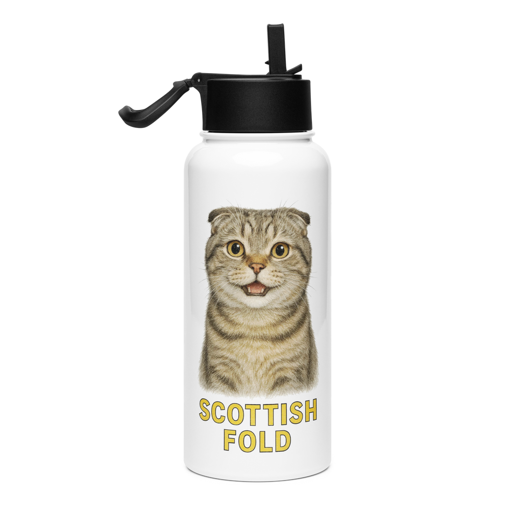 Scottish Fold Cat Water Bottle