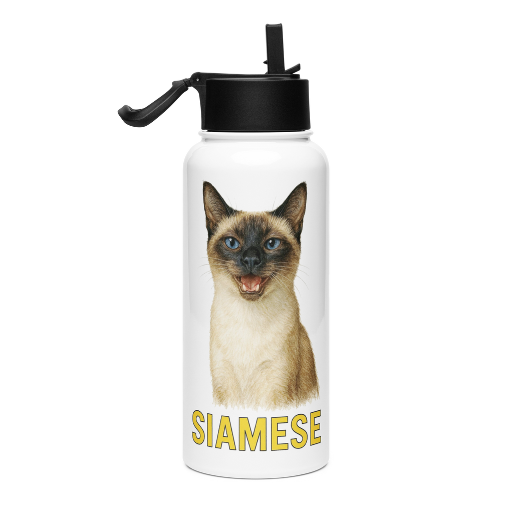 Siamese Cat Water Bottle