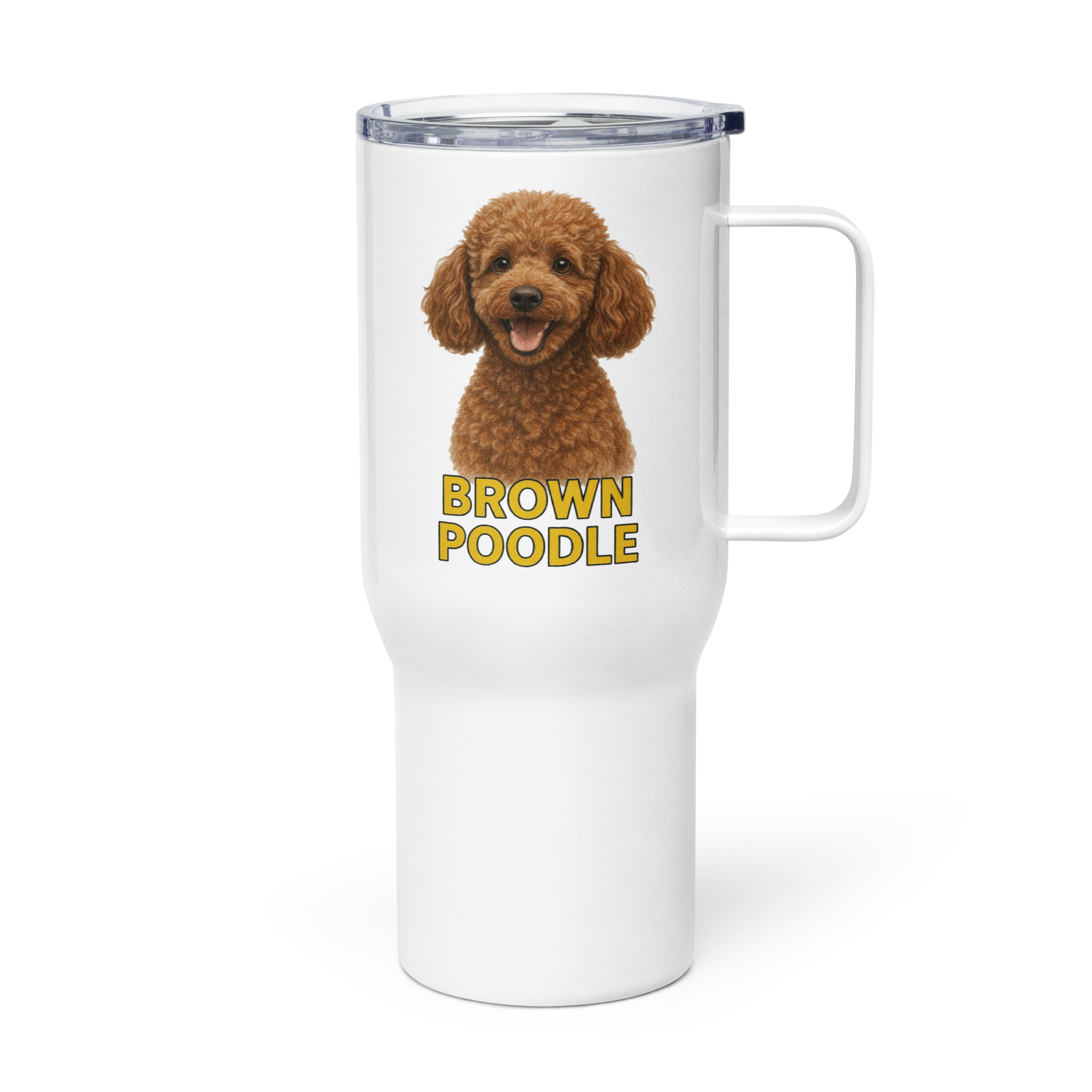 Brown Poodle Travel Mug