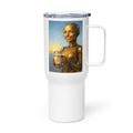 Amber Android Woman Travel mug with a handle