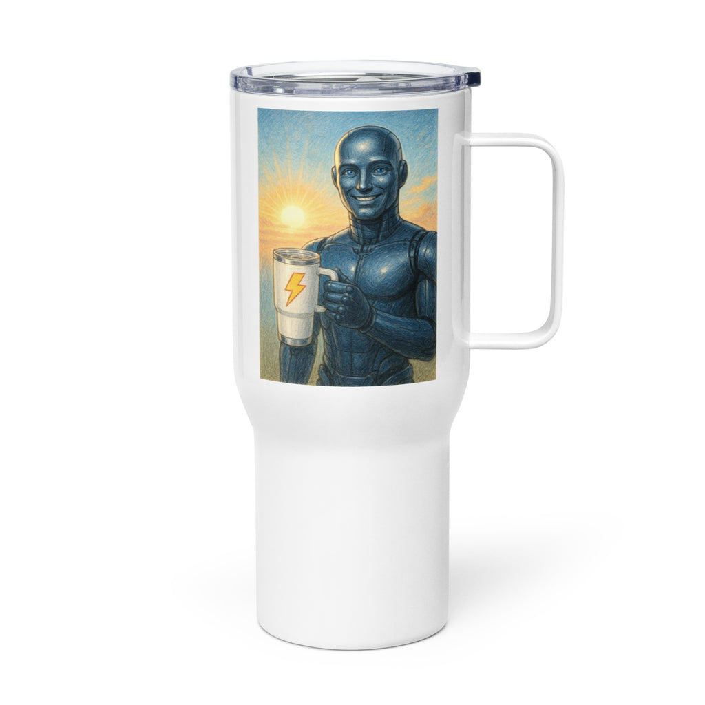 Navy Blue Android Man Travel Mug
