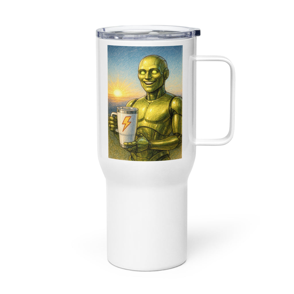 Chartreuse Android Man Travel Mug