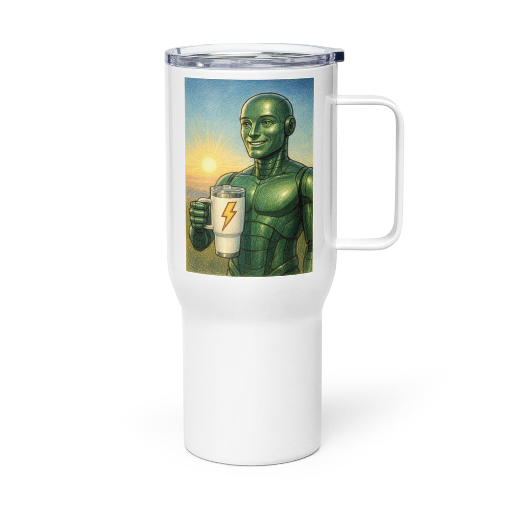 Green Android Man Travel Mug