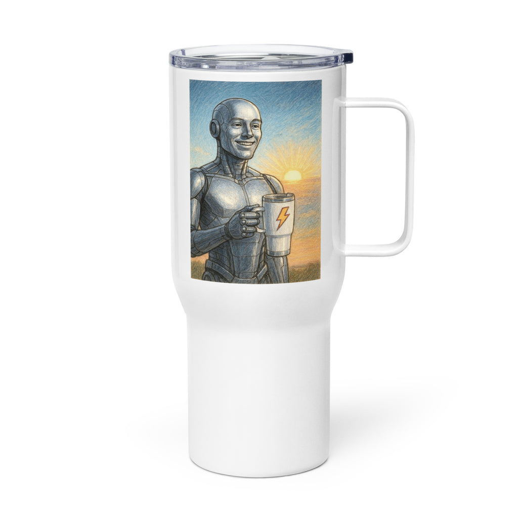 Metal Android Man Travel Mug