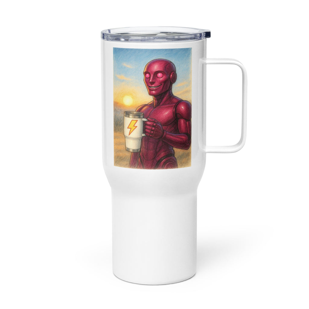 Red Android Man Travel Mug
