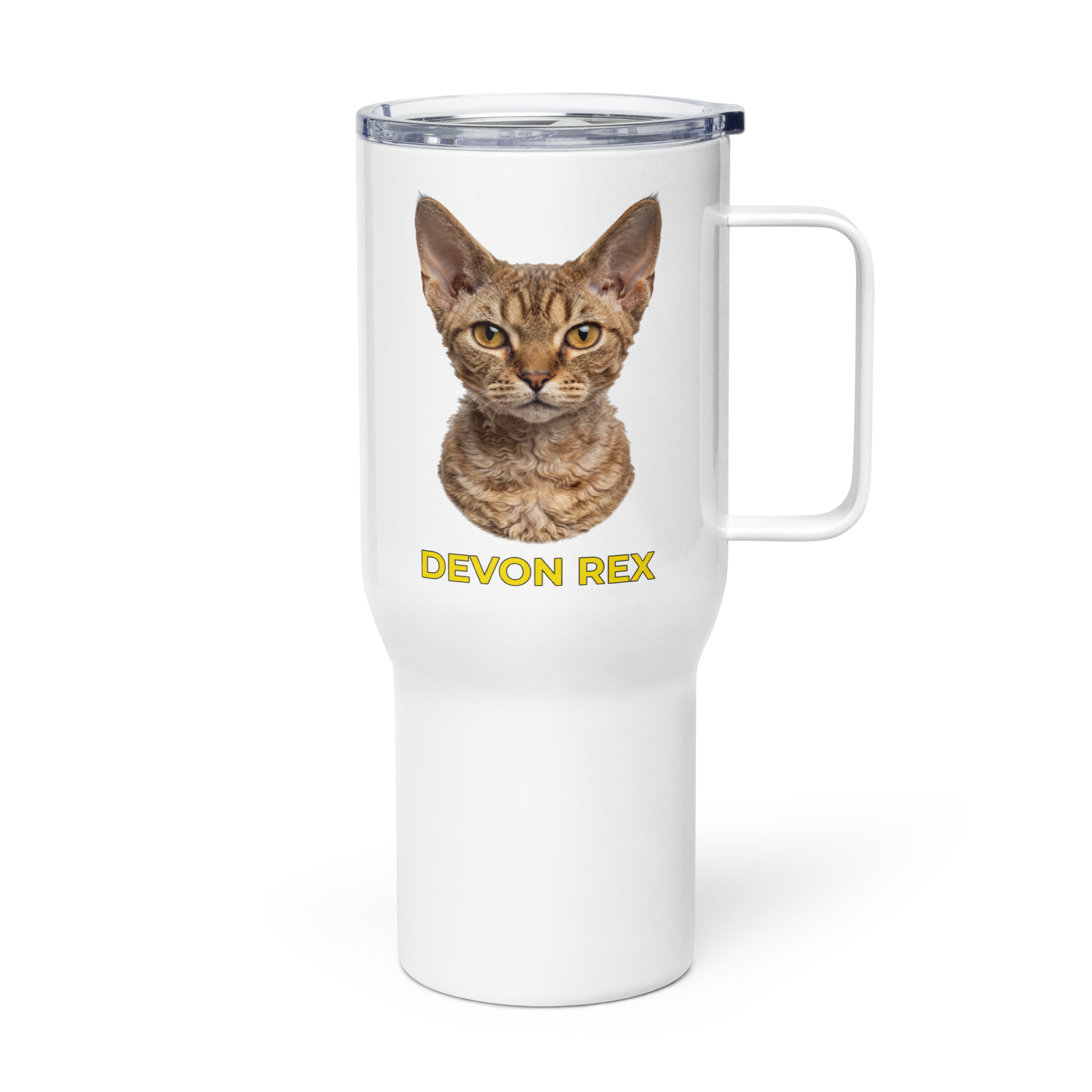Devon Rex Cat Travel Mug