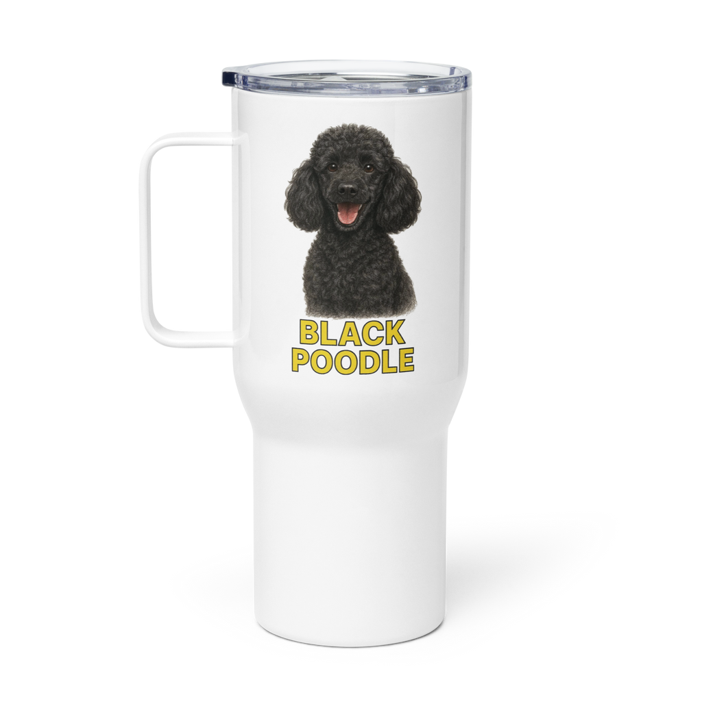 Black Poodle Travel Mug