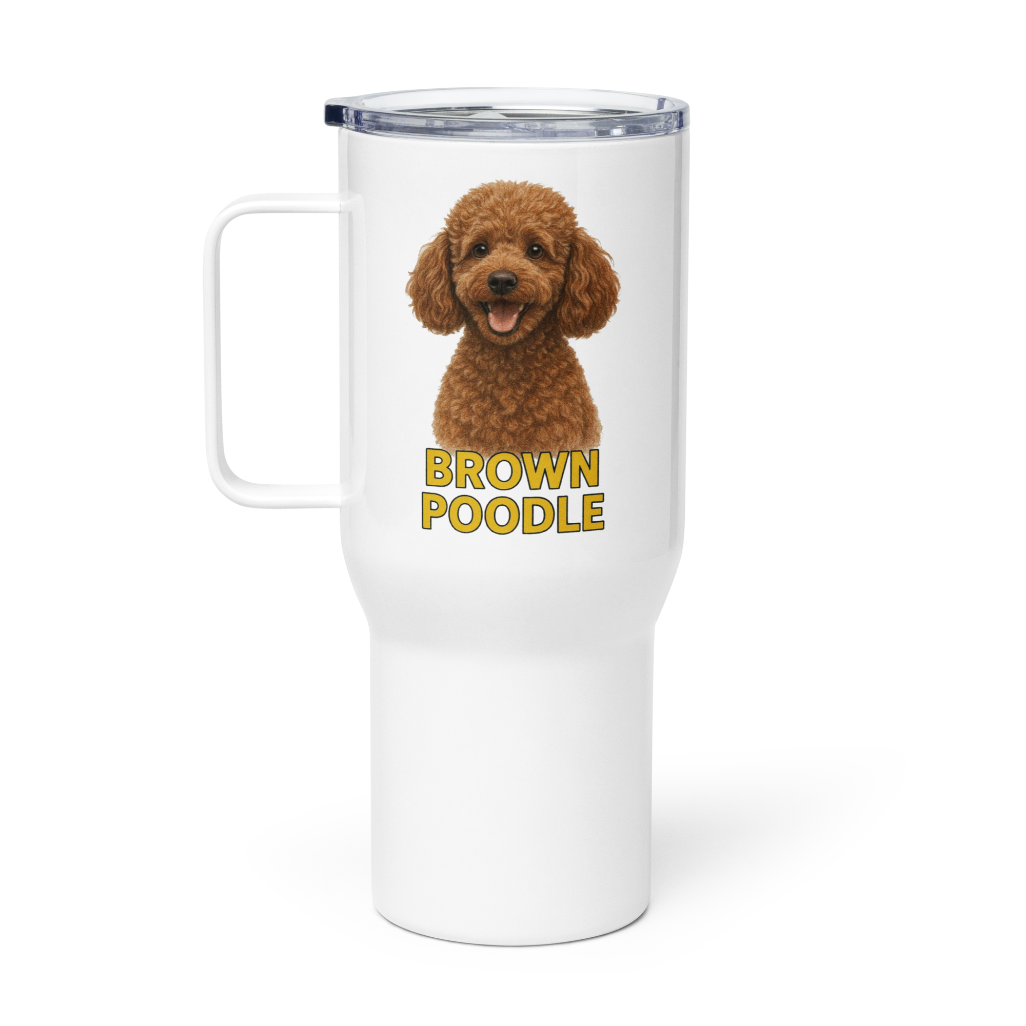 Brown Poodle Travel Mug