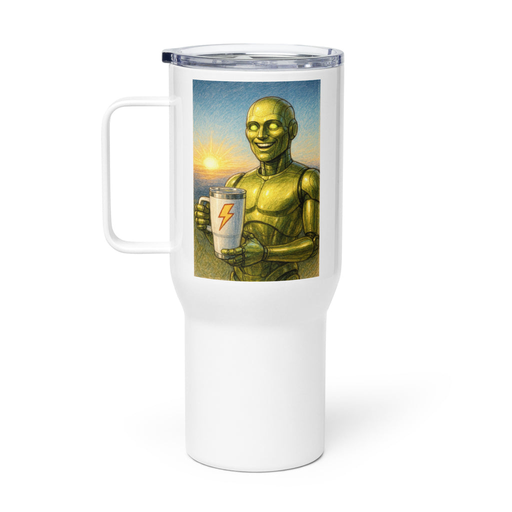 Chartreuse Android Man Travel Mug
