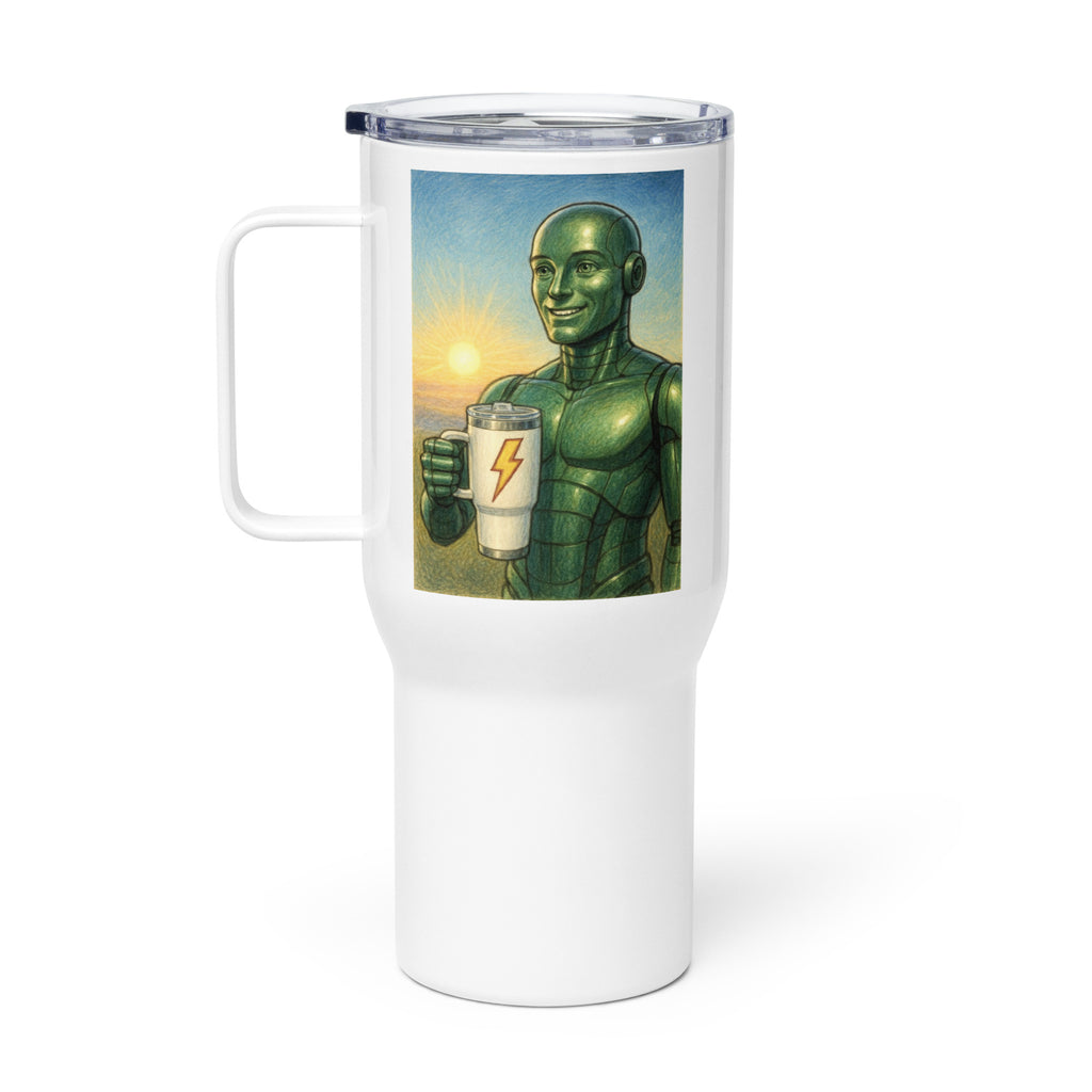 Green Android Man Travel Mug