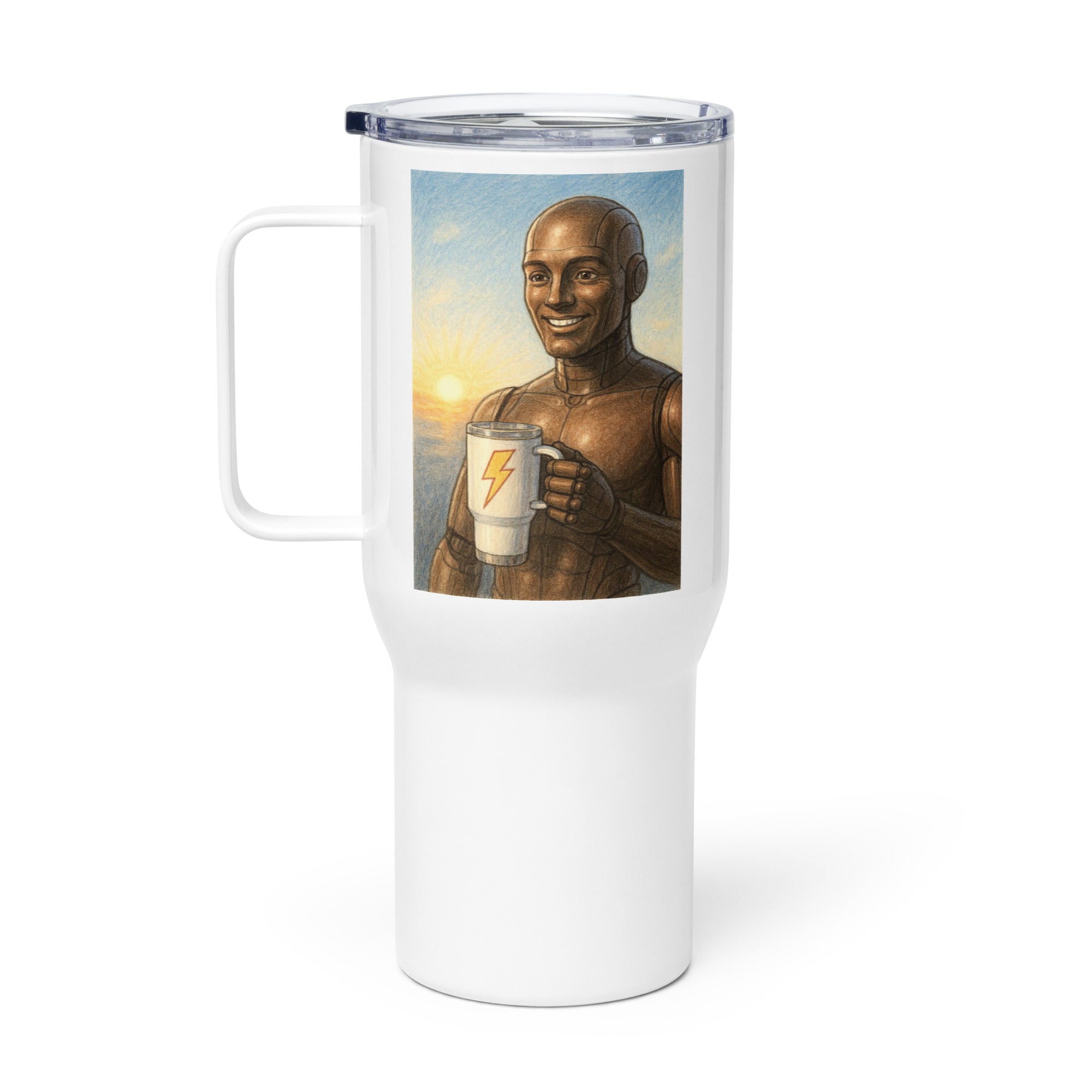 Mocha Android Man Travel Mug