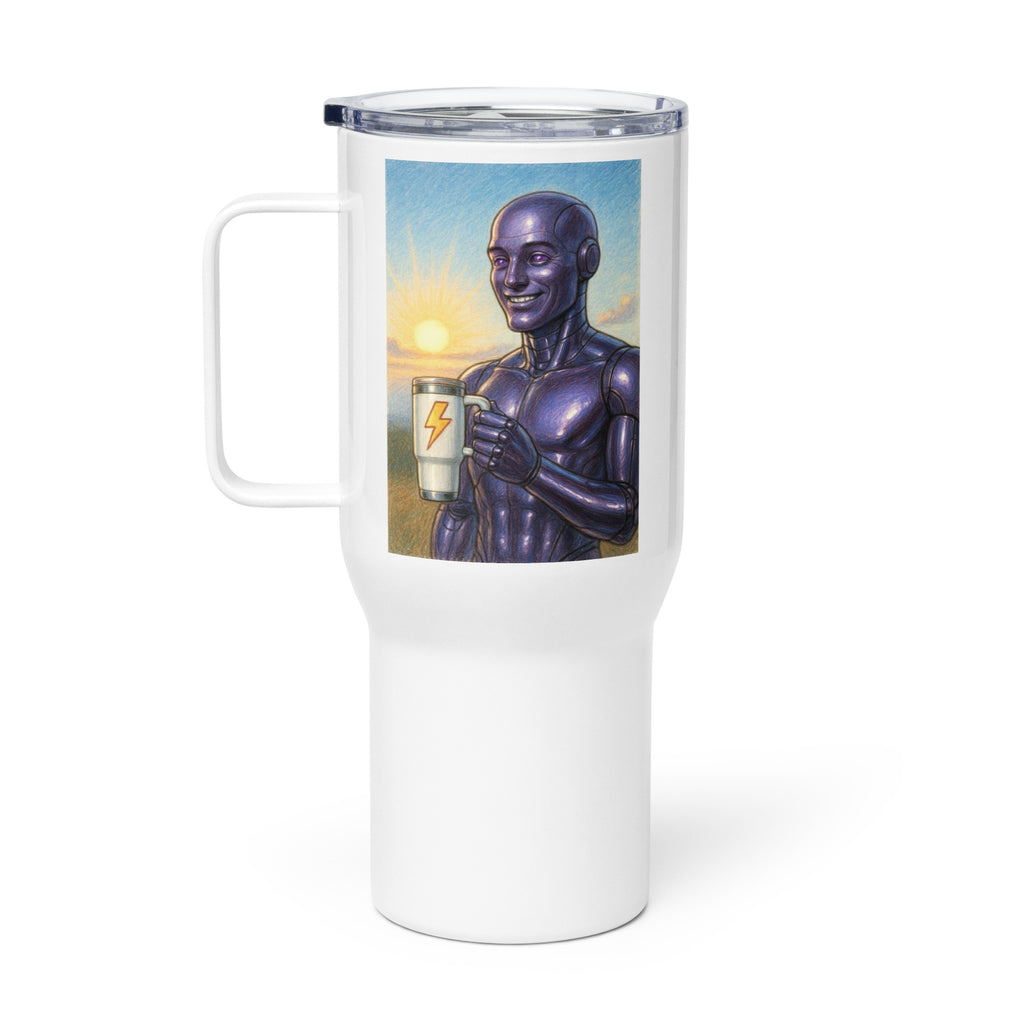 Purple Android Man Travel Mug