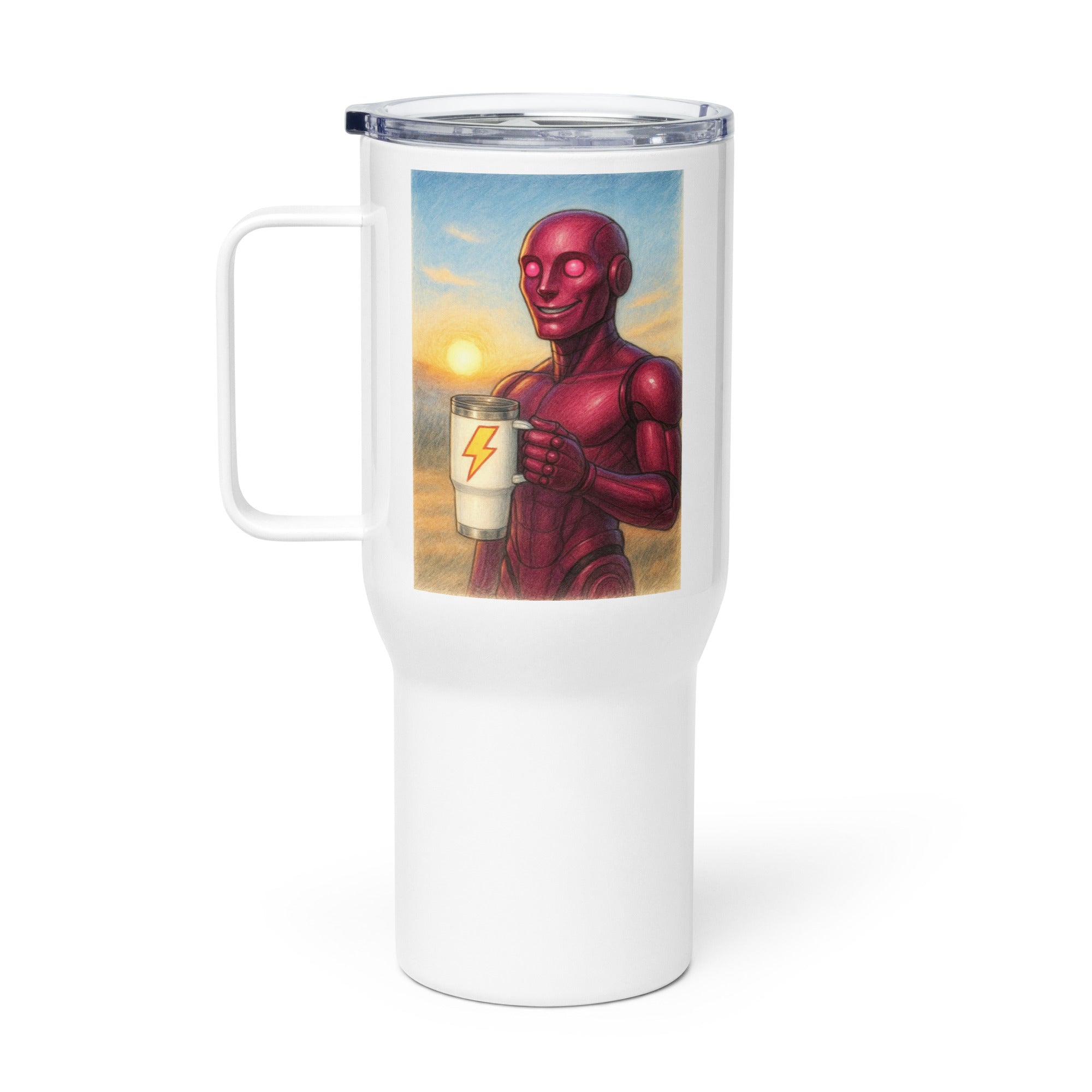 Red Android Man Travel Mug