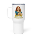 Red Hair Woman with Exotic Shorthair Cat Travel Mug