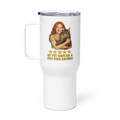 Red Hair Woman with Maine Coon Cat Travel Mug