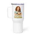 Red Hair Woman with Ragdoll Cat Travel Mug