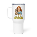 Red Hair Woman with Sphynx Cat Travel Mug