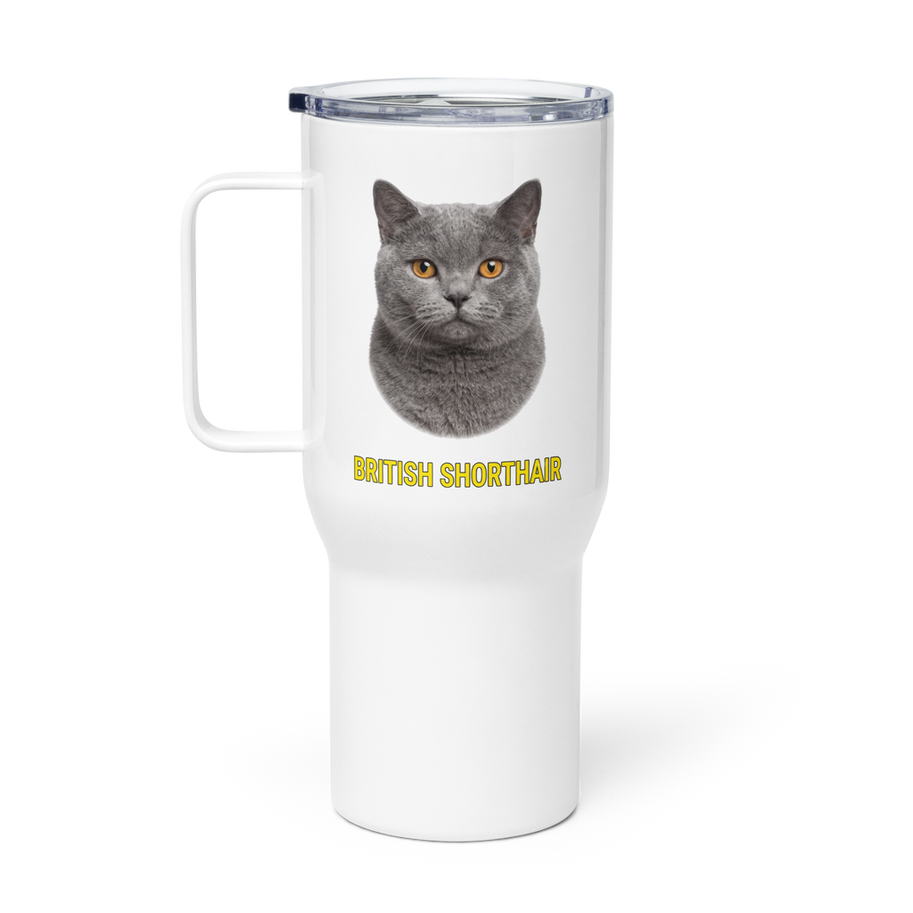 British Shorthair Cat Travel Mug
