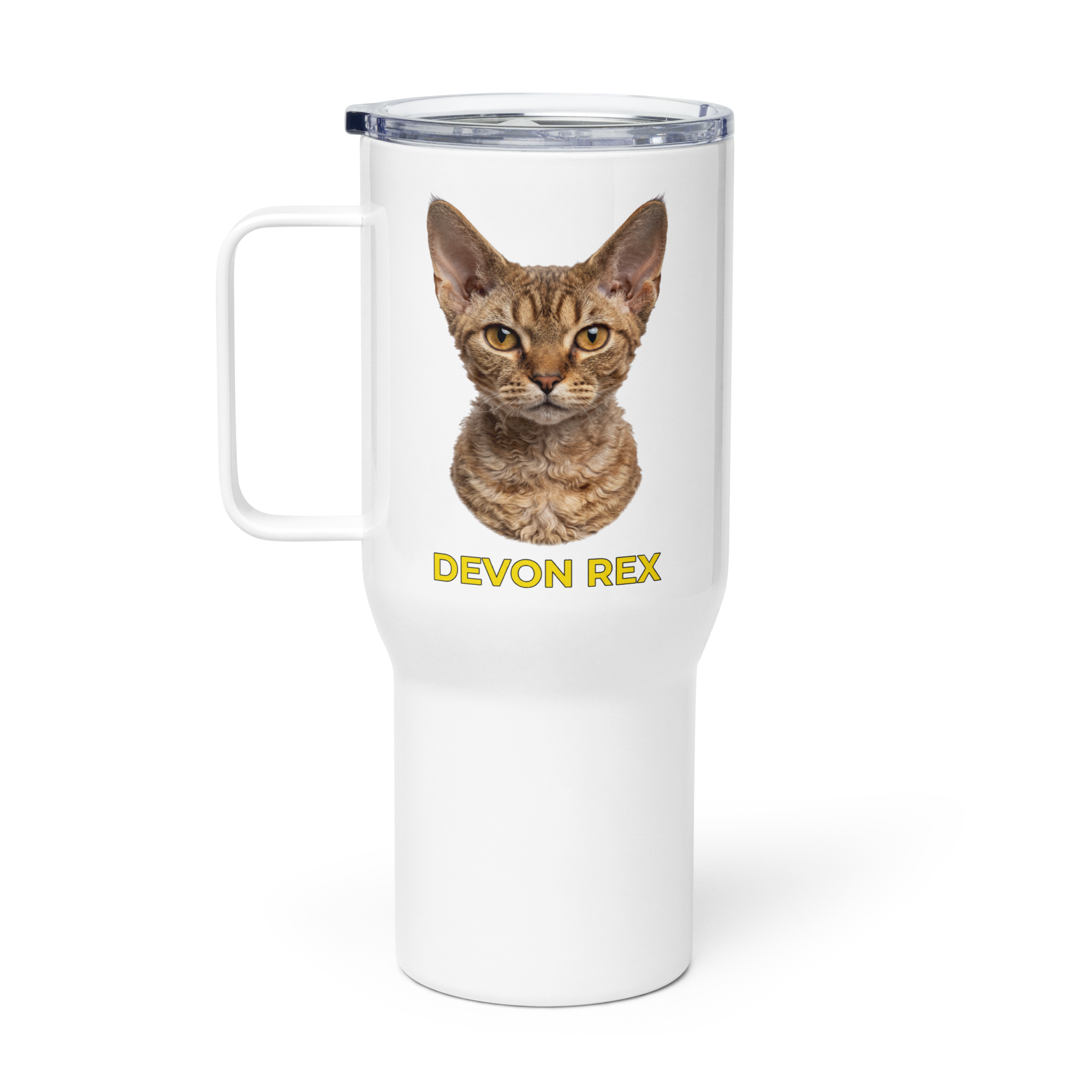 Devon Rex Cat Travel Mug