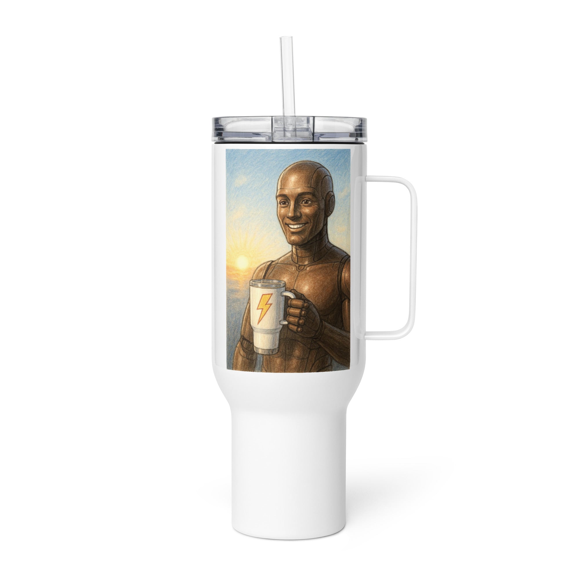 Mocha Android Man Travel Mug